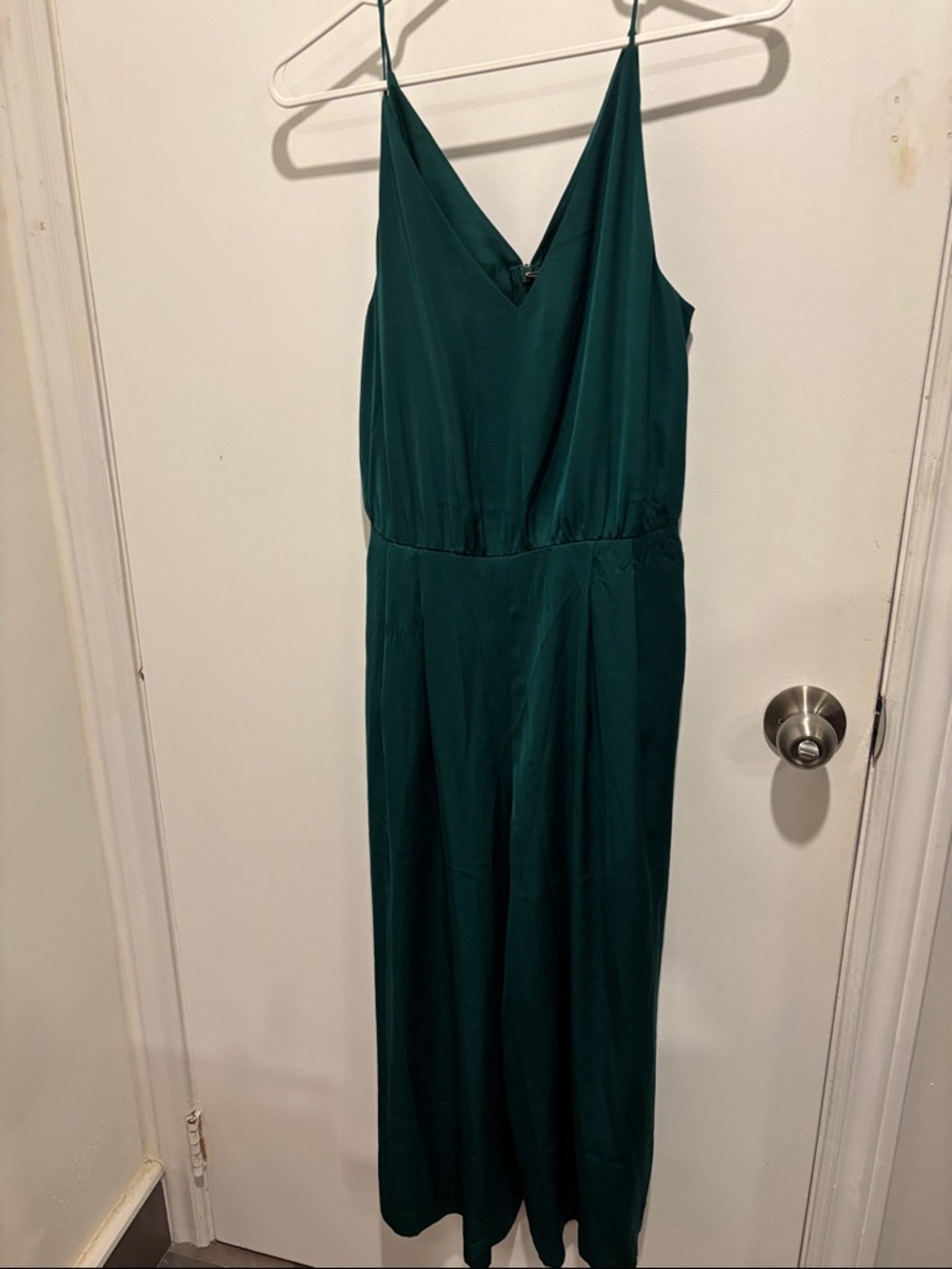 H&M Deep Teal V-Neck Spaghetti Strap Maxi Dress